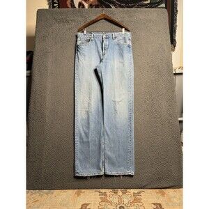 Vtg 90s Levi’s 501 Denim Jeans Size Measured 35x33 USA Made Fly Button Straight